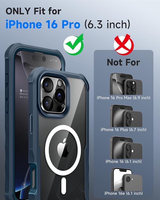 seacosmo for iPhone 16 Pro Case, Full Body Bumper - Image 5