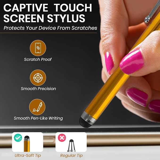 TCD 10-Pack Stylus Pen Set – Universal Capacitive Pen - Image 2