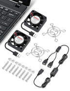 2Pack Wathai 40mm x 10mm Mini USB Fan - Image 6