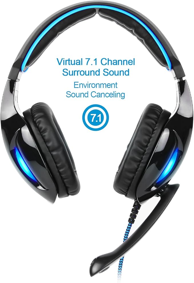 SA902 7.1 USB Surround Sound PC Headsets Over-Ear Gaming Headphones - Image 4