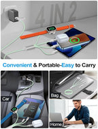 4-in-2 Charging Cable for Apple Watch Charger/Samsung/iPhone Charger, - Image 4