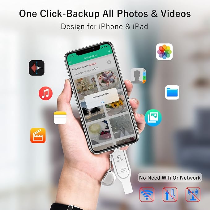 iPhone-Flash-Drive Genuine Apple MFi Certified 128GB Photo-Stick-iPhone-Memory - Image 7