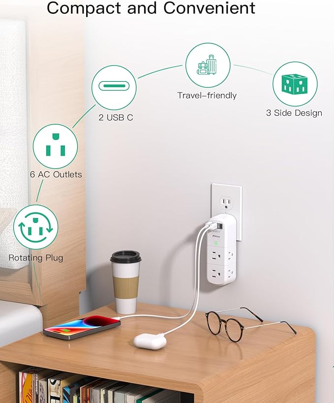 PD30W USB Outlet Extender Surge Protector - - Image 6