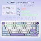 Redragon K673 MAX 75% Wireless Gasket RGB Gaming Keyboard, 3-Modes 81 Keys PBT - Image 7