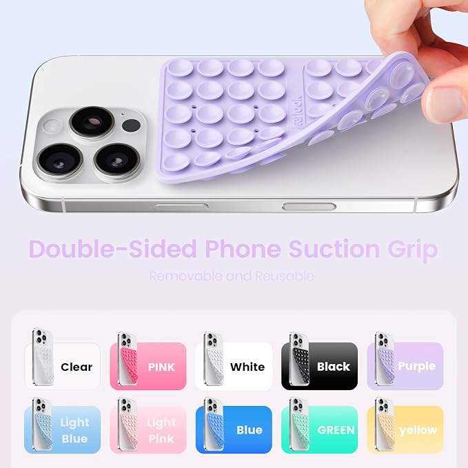 2PCS Silicone Suction Cup Phone Case Mount Double Sided, Hands-Free Phone - Image 4