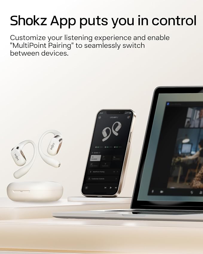 SHOKZ New OpenFit 2 Open-Ear Headphones, True Wireless Bluetooth Earphones - Image 10
