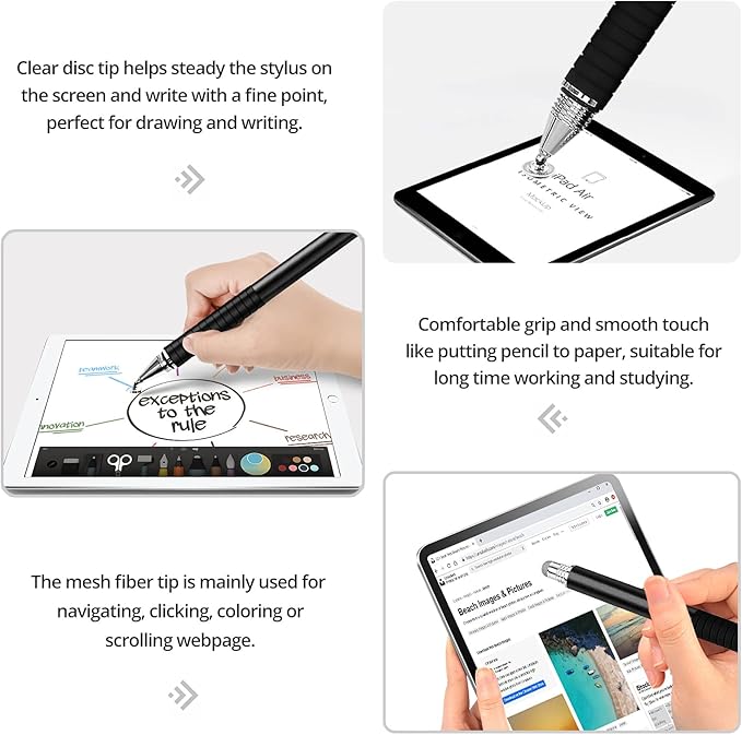 Capacitive Stylus Pen, Universal Stylist Pens 2 in 1 Precision Series Fine - Image 4