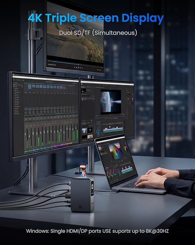 VENTION 13-in-1 Laptop Docking Station 3 Monitors - Image 5