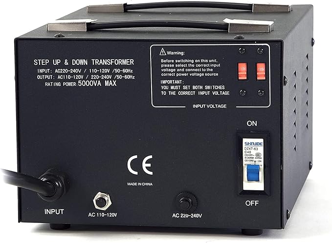 LiteFuze LT Series 5000 Watt Voltage Converter Transformer Step Up/Down - 110v - Image 2