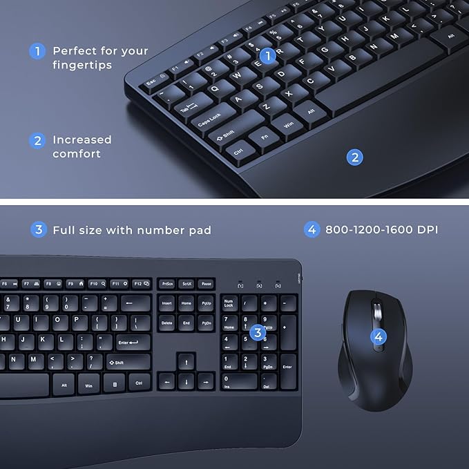 Ergonomic Keyboard and Mouse Combo - Image 6