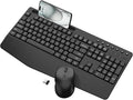EDJO Wireless Keyboard and Mouse Combo, Full-Size Ergonomic Wireless Computer by EDJO