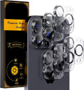 beuxece for 6 Pack iPhone 15 / iPhone 15 Plus Camera Lens Protector 9H Tempered by Beuxece