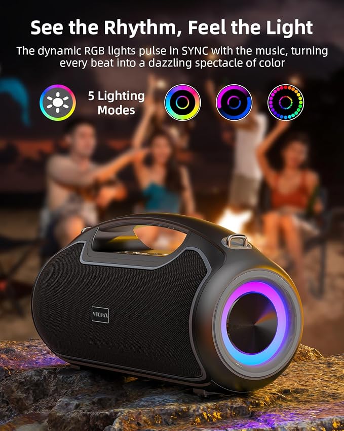 Portable Bluetooth Speakers Wireless, 200W Peak Loud Sound and Deep Bass - Image 8
