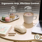 Wireless Keyboard and Mouse Combo, Magnetic Soft-Touch Wrist Rest, Round Keycaps - Image 6