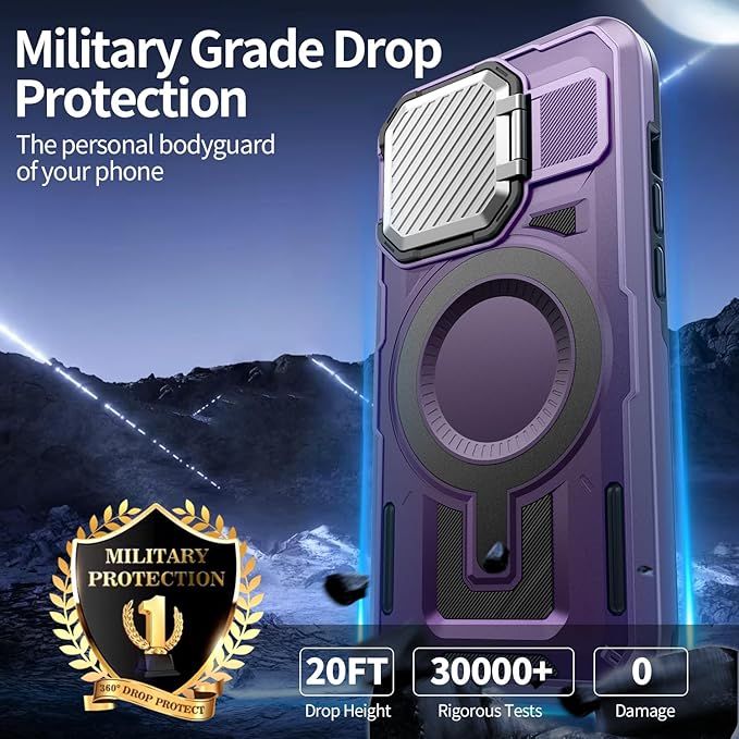 Camera Stand Case for iPhone 14 Plus, 2024 Version Military Grade Protective - Image 4