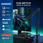 FIFINE USB Gaming Streaming Recording PC Microphone Kit, RGB Condenser Computer - Image 5