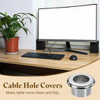 uxcell Desk Grommet, 11/16" Zinc Alloy Cable Hole Cover Wire Cord Organizer - Image 6