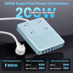 200W USB C Charging Station Power Strip - Image 5