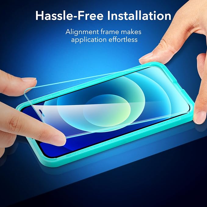ESR 3 Pack for iPhone 12, iPhone 12 Pro Screen Protector, HD Clear Tempered - Image 3