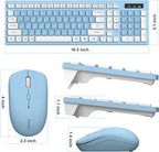 Wireless Keyboard and Mouse Combo, Full-Sized Wireless Keyboard and Adjustable - Image 9