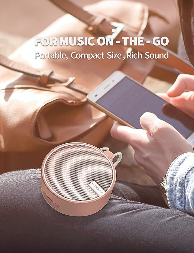 INSMY C12 IPX7 Waterproof Shower Bluetooth Speaker, Portable Small Speaker - Image 3