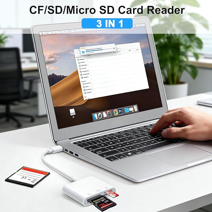 SD Card Reader, USB 3.0 Type C High Speed to SD/TF Card Adapter, - Image 3