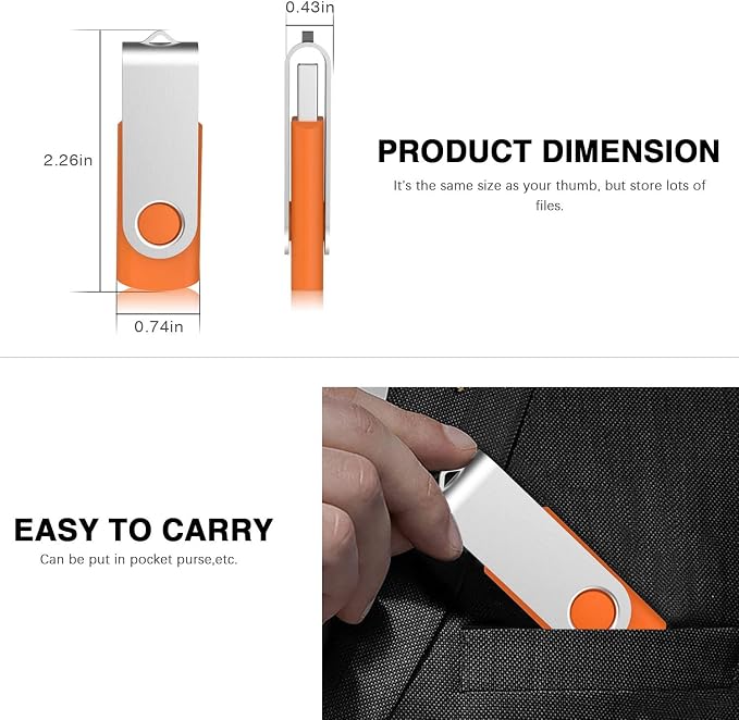 KOOTION 10 Pack 4 GB USB Flash Drive 4gb Flash Drives Keychain Thumb Drive - Image 4