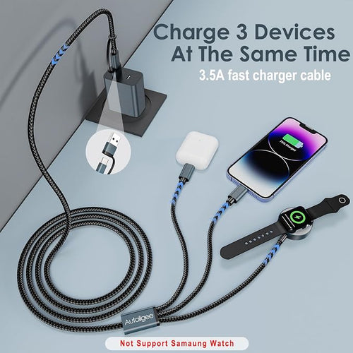 2Pack 4FT Upgraded 3 in 2 Multi Charging Cable - Image 2