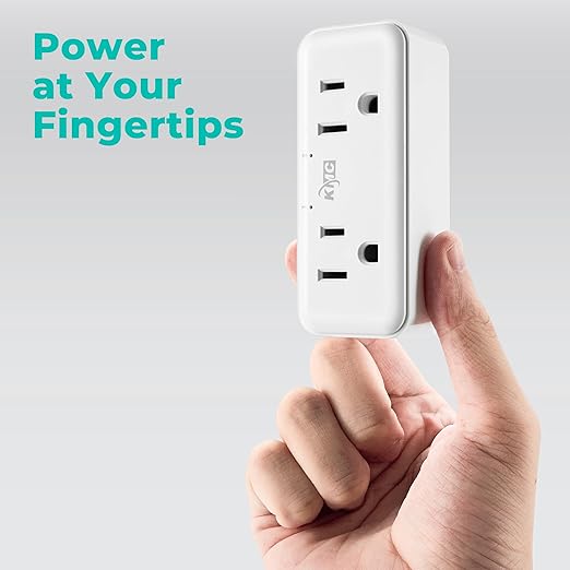 KMC Smart Plug Duo 4-Pack, 2-Outlet Wall Plug Extender, Smart Outlet Splitter - Image 5