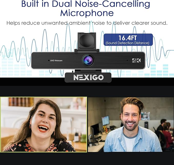 NexiGo Zoom Certified, N950P 4K Zoomable Webcam - Image 9