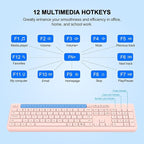 Wireless Keyboard and Mouse Combo, Full-Size Silent Ergonomic Keyboard and - Image 6