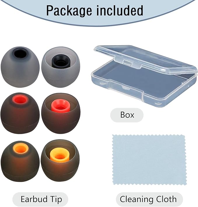 Silicone Replacement Earbud Tips Earbud Covers Ear Tips Fit - Image 6