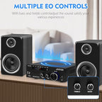 Amplifier Home Audio, Stereo Receiver Bluetooth 5.0 Power amp 100W x2 Wireless - Image 5