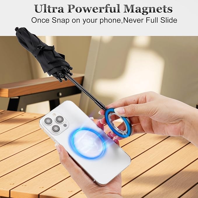 Magnetic Umbrella Phone Stand for Sun Protection, Adjustable Sun Shade Shield - Image 2
