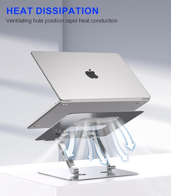 Adjustable Laptop Stand, Ergonomic Foldable Notebook Computer Holder.Compatible - Image 2