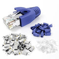 VCE 30-Pack RJ45 Connectors CAT7/CAT6A, Non-Pass-Thru Shielded Modular Plugs by VCE