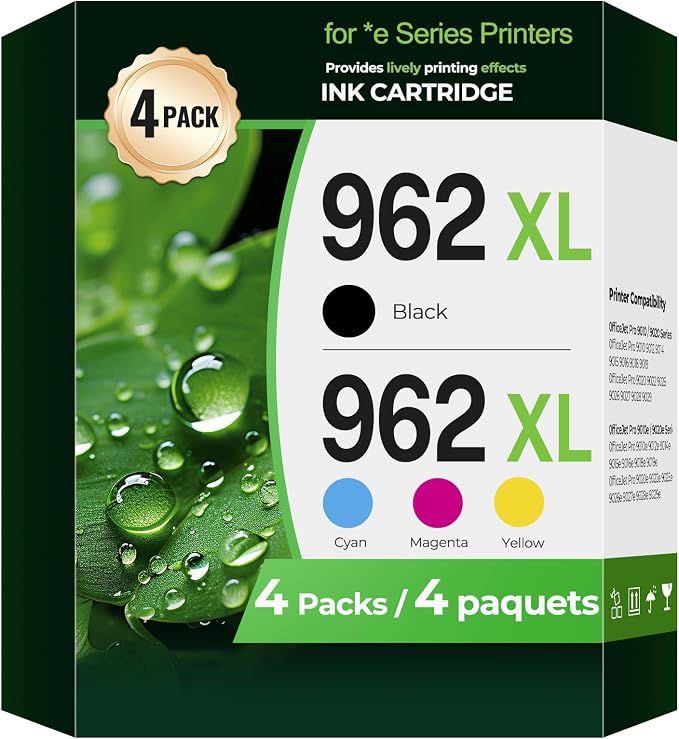 962 XL Ink Cartridges Combo Pack OfficeJet Pro 9015e 9018e 9025e 9010 9020 e by haikyuu