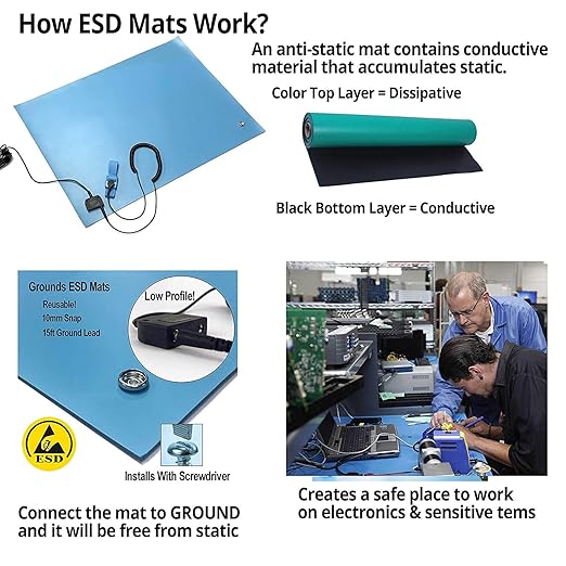 RubberStat Dual Layer ESD Workstation Rubber, Cell Phone Repair - Image 3