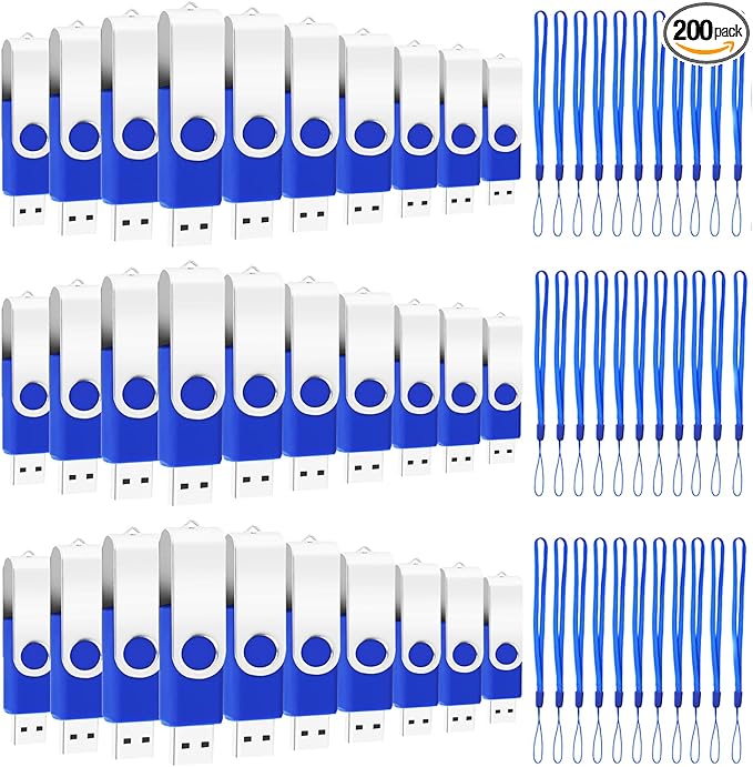 1GB Bulk Flash Drive 200 Pack, EASTBULL USB 2.0 Flash Drives Bulk Thumb Drives by EASTBULL