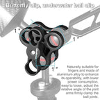 MINIFOCUS 2PCS 1'' Aluminum Triple Holes Ball Clamp Mount - Image 2
