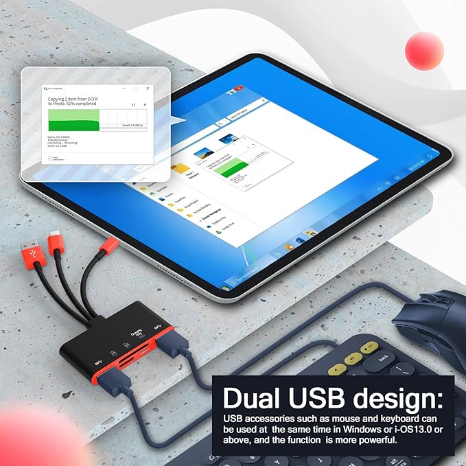 5-in-1 Memory Card Reader, USB OTG Adapter & SD Card Reader - Image 3