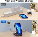 Wireless Charging Station, 3 in 1 Fast Wireless Charger - Image 8