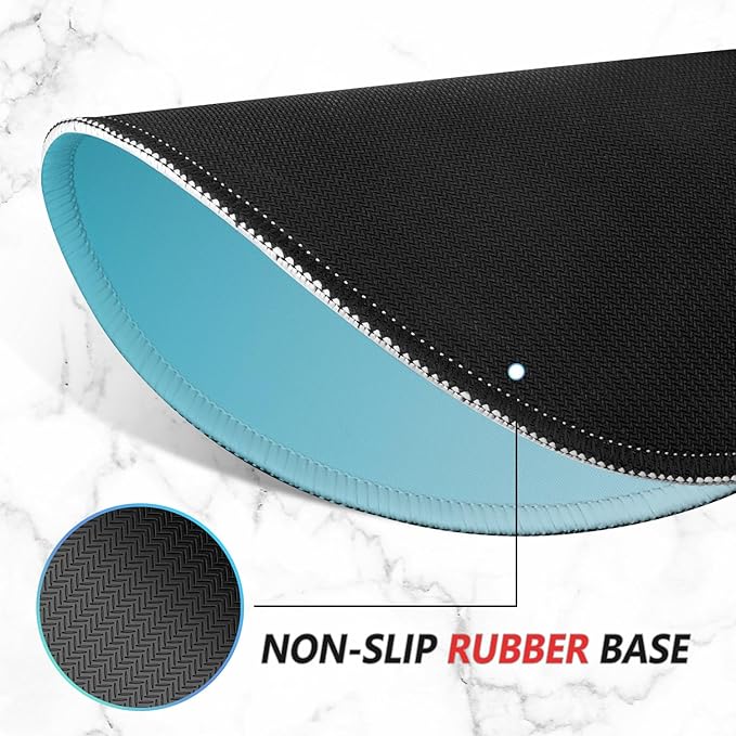 ITNRSIIET Mouse Pad Non-Slip Rubber Base Smooth Surface Stitched Edges - Image 4