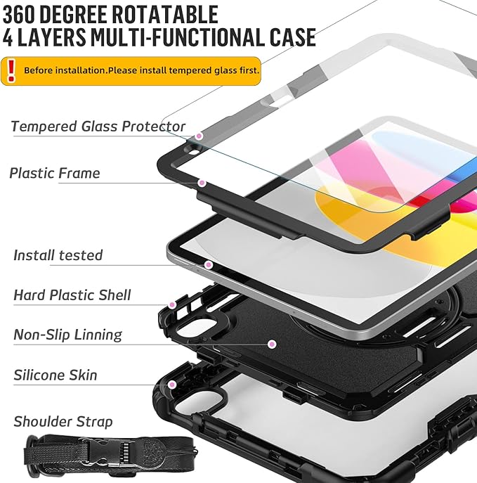 BLOSOMEET Case for iPad A16 11th/10th Generation 11''/10.9'' 2025/2022 - Image 3