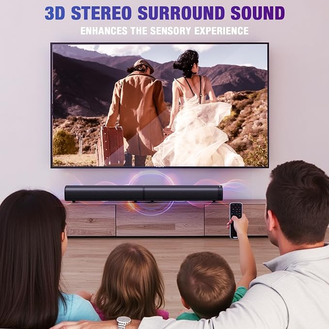 Sound Bar, 100W Sound Bar for Smart TV, 2 in 1 Detachable Home Speaker Bass - Image 8