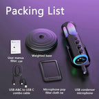 PUPGSIS Gaming Microphone for PC, Noise Cancellation Condenser Mic - Image 7