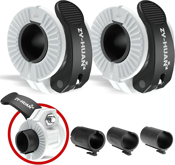 Pro Barbell Clips 1 inch Barbell Clamps 0.9-1.18inch Quick Release Weight Clips by ZY-HUAN