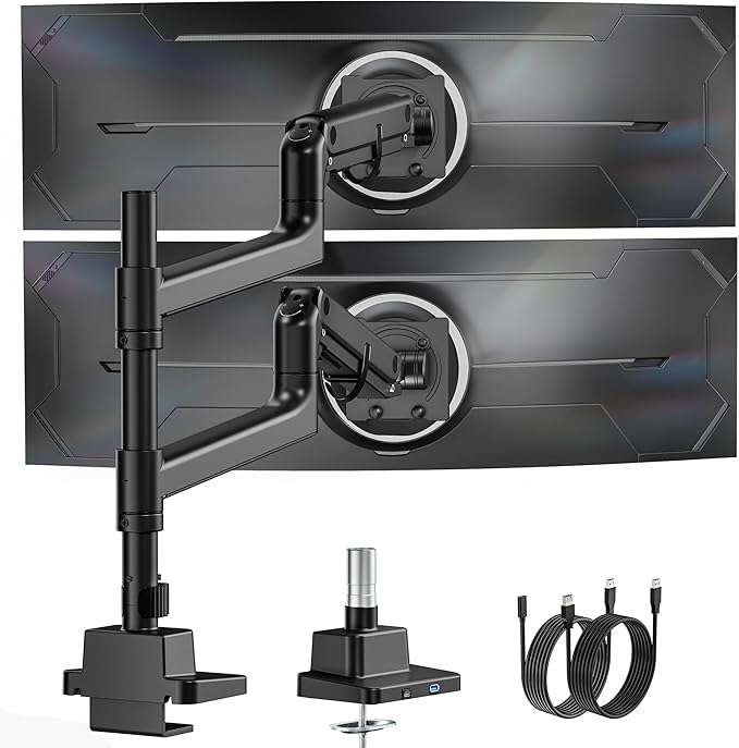monTEK 17-57 Inch Dual Ultrawide Monitor Arm by monTEK