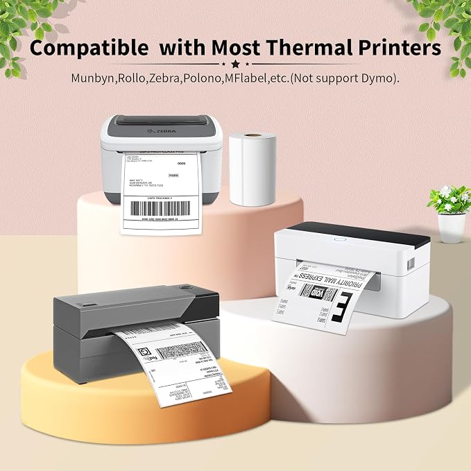 FungLam 4"X6" Thermal Shipping Labels, 4X6 Labels, Perforated, 250 Labels - Image 6