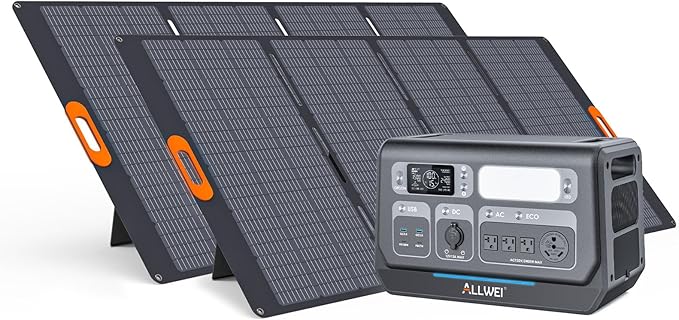 ALLWEI LiFePO4 Solar Generator 2400W by ALLWEI